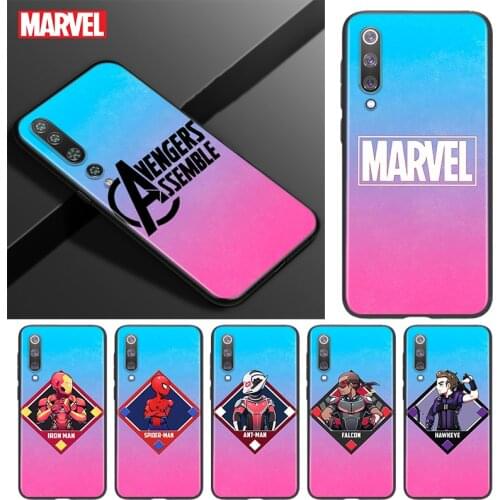 Silicone Cover Avengers superhero For Xiaomi Mi 11 10T 10 9T 9 8 Note 10 Lite Pro Ultra 5G Black Soft Phone Case