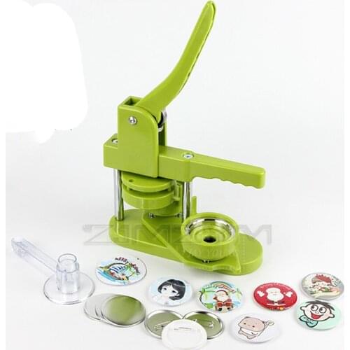 Upgraded Badge Punch Press Maker Machine Mini Badge machine package DIY Making Set with 100 Circle Button Parts