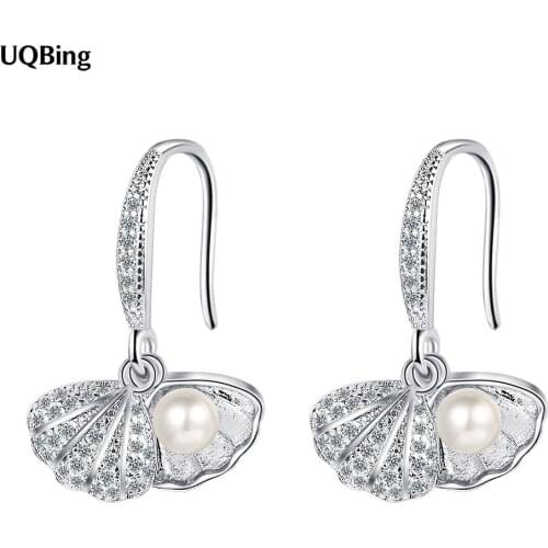 New 925 Sterling Silver CZ Zircon Pear Drop Earrings For Women Jewelry Gifts Wholesale