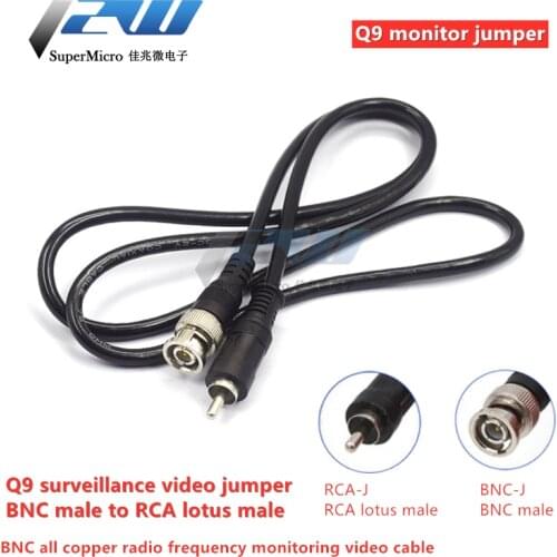 1m / 3ft male coaxial cable connector bnc to rca male video adapter for CCTV camera system camera accessories