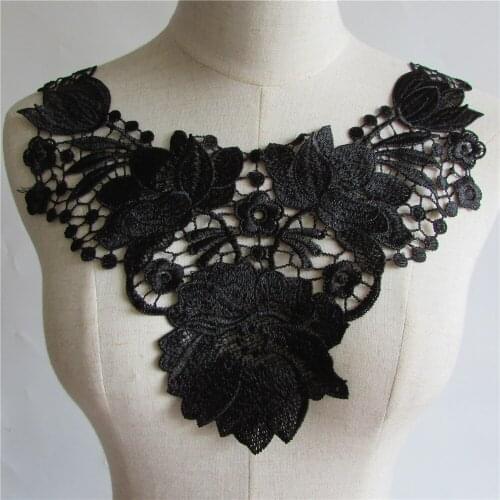 1 Pcs Diamond Lace Neckline Collar Crochet Circle Fake Collar For Wedding Bridal Dress Summer Dress Sweater