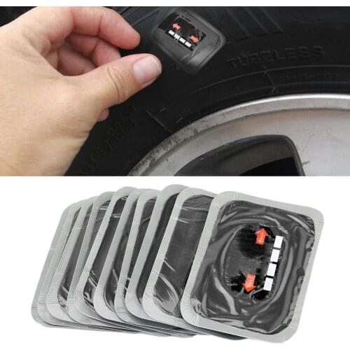 10Pcs Car Natural Rubber Tire Tyre Puncture Repair Patch Tubeless Patches 80*120mm Car Accessories