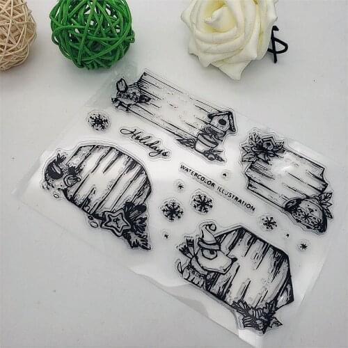 11X16CM Greeting Clear Stamps Transparent Seal Silicone Seal TPR Christmas Wedding Roller Stamps DIY Scrapbook Album Card