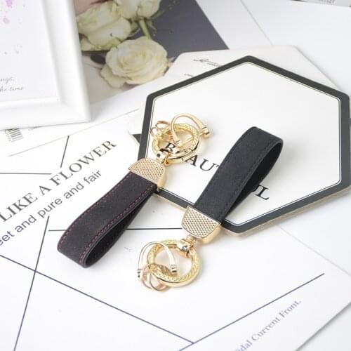 8Colors Suede Leather Lanyard Keychain Men Women Fashion Solid Color Car Key Ring Holder Fashion Key Accessory Keyrings Gifts