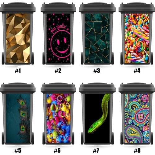 Abstract Rubbish Bin Sticker Wallpaper Mural Wall Stickers Home Decor Kitchen Accessorry Decals Renew Sticker Festival Gift