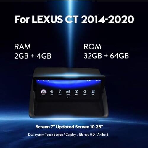 Android 10.3 inch Screen car Multimedia player for Lexus CT CT200 2014-2020 car autoradio GPS navigation video player