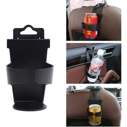 Black Auto Car Vehicle Drink Cup Holders Can Bottle Container Hook for Truck Interior, Window Dash Mount, Headrest