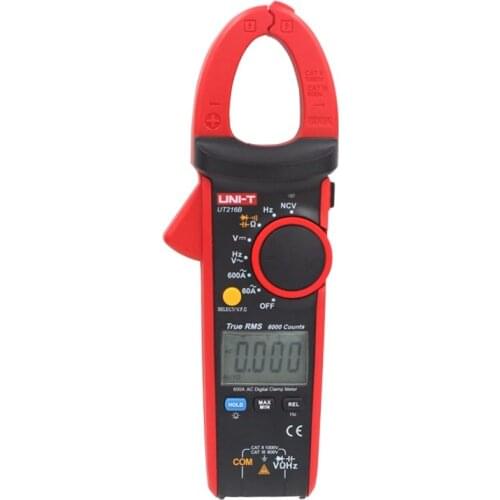 UNI-T UT216B Digital Clamp Meter NCV V.F.C Diode LCD Backlight 600A True RMS Frequency Current Clamp Tester Multimetro