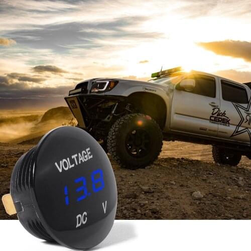 DC 12V-24V Car Motorcycle Waterproof LED Panel Digital Voltage Meter Display Voltmeter Car And Motorcycle Voltmeter Modification