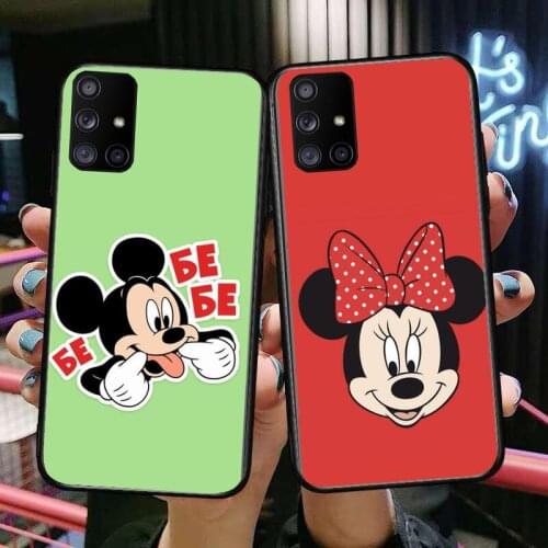 Mickey Minnie Mouse Disney Phone Case Hull For Samsung Galaxy A50 A51 A20 A71 A70 A40 A30 A31 A80 E 5G S Black Shell Art Cell Co