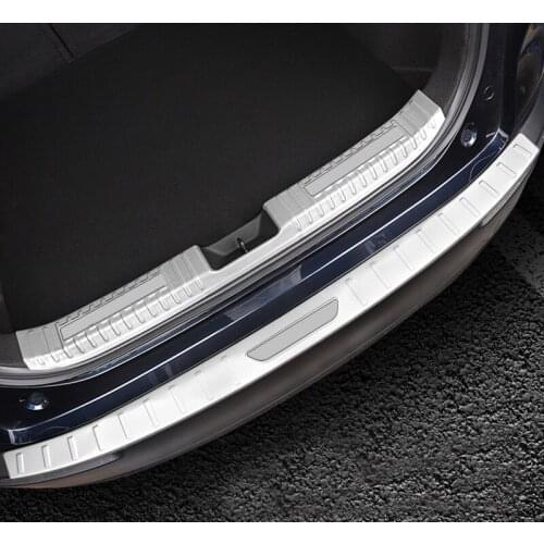 For Mazda CX-30 2019 2020 Stainless Silver Rear Trunk Inner Outer Bumper Plate Protector Guard Cover Car Styling