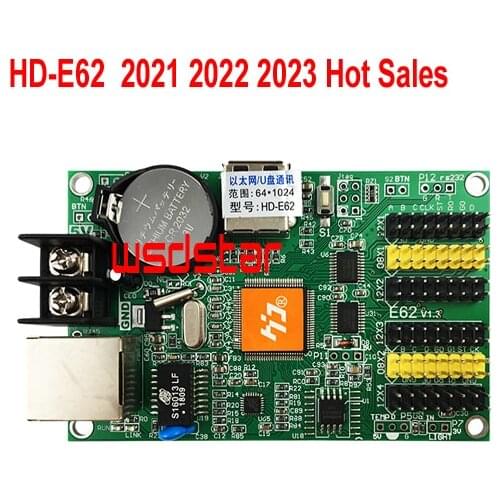 HUIDU HD-E62 LED display control card Ethernet & USB port HD E62 HD-E40 Single & Dual Color LED control card E62