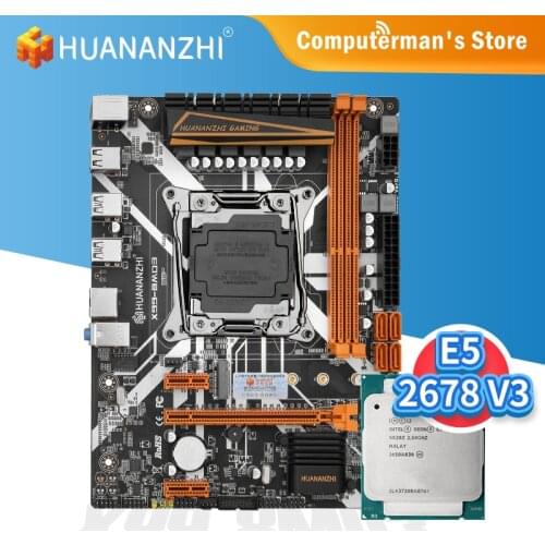 HUANANZHI X99 8M D3 Motherboard combo kit set CPU Intel XEON E5 2678 V3 Memory 2* DDR3 NON-ECC memory M.2 NVME USB3.0