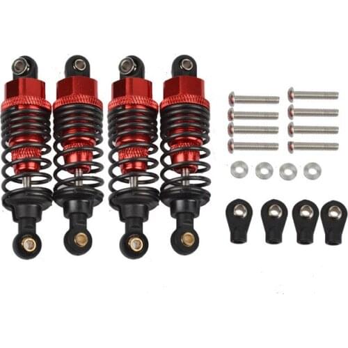 4pcs Aluminum Alloy Shock Absorber Set for TT-01 TT01 TT02 1/10 RC Car Upgrade Parts