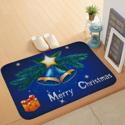 Entry Mat Doormat Various Colors Christmas Element Design Small Cushion Coral Velvet Material Holiday Decorative