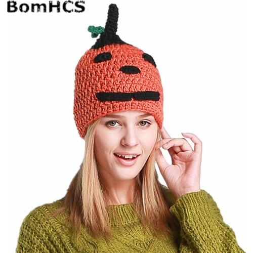 BomHCS Sweet Cute Character Beanies Women Winter Cap Hand Made Beanie Hats