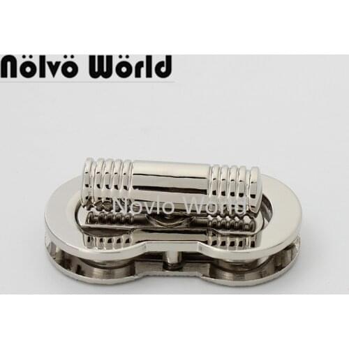 Nolvo World 2-10 pieces Silver 43*27mm Metal Bag Twist Turn Lock Luggage Handbag Bag Accessories