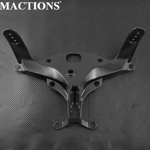 Motorcycle Black Front Upper Stay Fairing Headlight Bracket Holder For Yamaha YZF R1 YZF-r1 2007 2008