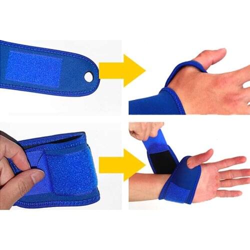 Polyester Wrist Guard Band Brace Support Gym Strap Magnetic Carpal Tunnel Sprains Strain Protection QW