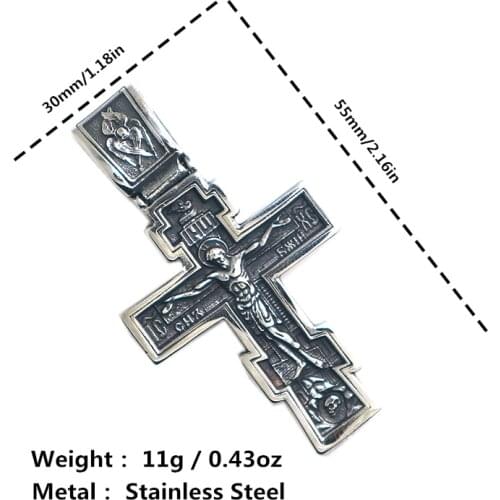 Restock Unisex 316L Stainless Steel Newest Jesus Christ Cross Bible Newest Pendant
