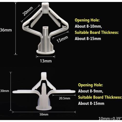 M89B Drywall Anchors Kit Butterfly/Aircraft Expansion Tube Pipe for Curtain Gypsum Board Wall Installation Fastener Hardware