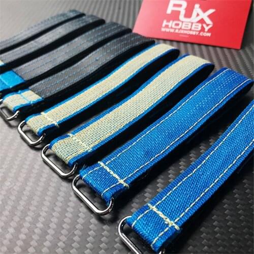 RJX Zinc Alloy Seamless Buckle Kevlar Battery Strap Lipo 20mm 200/210/220/225/230/250/300/350/400/500/600/700/800/900/1000mm 2pc