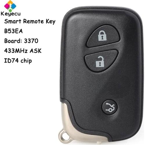 KEYECU B53EA 3 Button 433MHz ID74 Smart Remote Key for Lexus ES350 IS250 IS350 GS300 GS350 GS430 GS450H GS460 LS460 LS460 LS600H
