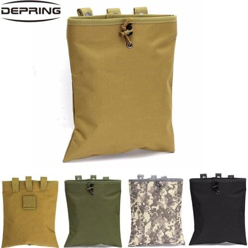 Tactical Outdoor Molle System Dump Drop Magazine Pouch Hunting Recovery Bag Drawstring Recycling Pouch Tools Gadget Organizer