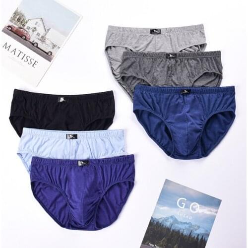 5pcs/lot Free shipping cheapest Cotton Mens Briefs Plus Size Men Underwear Panties 5XL 6XL Breathable sexy middle-aged wholesale