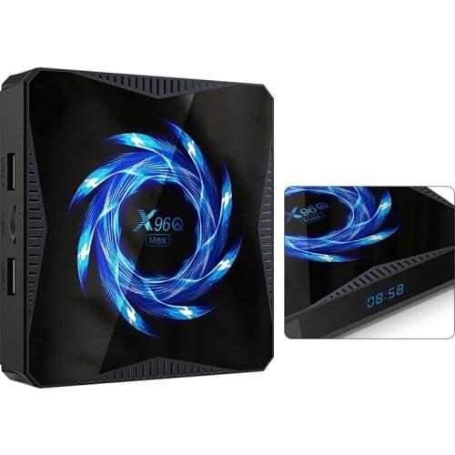 X96Qmax Set-Top Box H616 Quad Core ARM Cortex A53 4G+64G Android 10.0 TV Box WiFi Home Media HD Network Player
