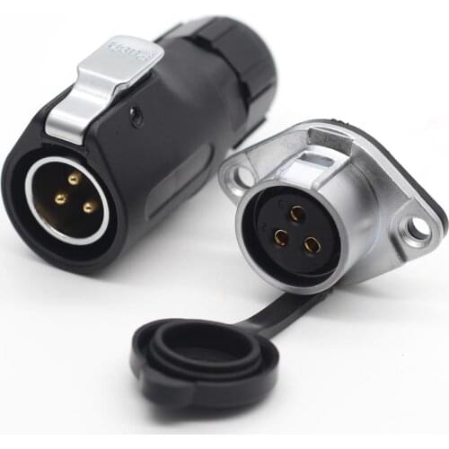 XHP20,IP67 Waterproof 3 Pin LED Connector Aviation Male Plug Female Socket Cable For 3-12mm