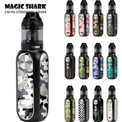 Magic Shark Military Army Skull Cells Stereo PVC No Fade Vape Sticker Case Cover Wrap Skin Film for OBS Cube Kit