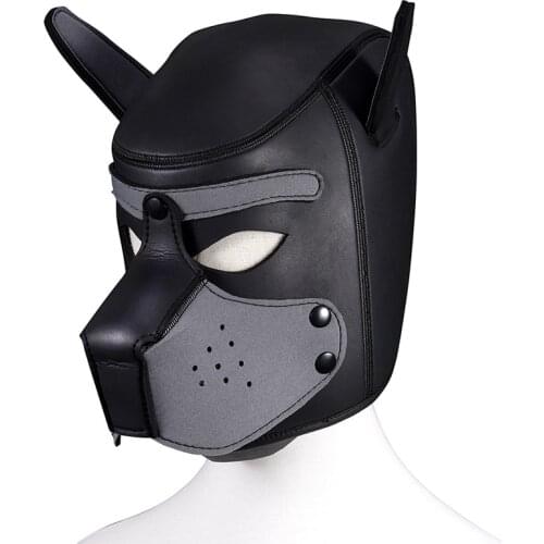 8 Colors High-Quality Sex Fetish Role Headgear Head Cover Masks Play Dog Slave Fun Leather Adult Game Erotic Flirting Toys