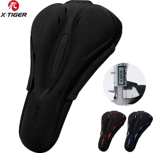 X-TIGER Bicycle Saddle Breathable Mountain Bike Seat Cushion Silicone Memory Foam MTB Saddle Cover With Waterproof Cover