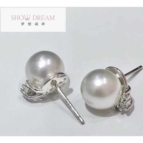 SHOWDREAM Pearl Earrings S925 Sterling Silver Zircon fashion ladies exquisite Party style exquisite jewelry Earring
