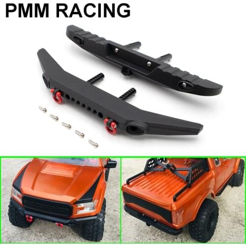 1set Nylon plus fiber DIY front and rear bumper For 1/10 RC Crawler Car Traxxas TRX4 Axial SCX10 II 90046 Upgrade parts Black
