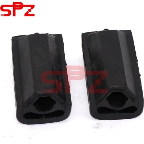 1 Pair Motorcycle Left & Right Rubber Footrest Pedal Foot Peg Footpeg Cover For Honda WY125 - Black