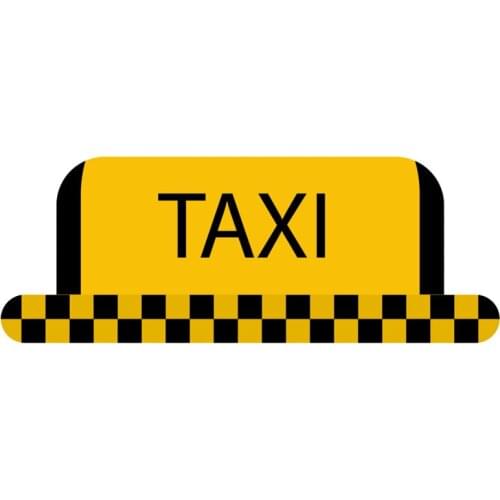 1pcs Yellow Checkered TAXI Car Window Sticker Retro Decals Fashion Car-styling Accessories