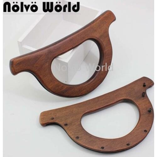 2-10 pieces,21X12cm natural wood shelf handle,diy women knit bags purse hanger handle accessories wooden handle