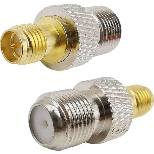 4PCS RP-SMA Female to F type Female connector F to RPSMA female adapter with external screw thread RP SMA female to F Female