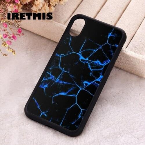 Iretmis 5 5S SE 2020 Phone Cover Case for iPhone 6 6S 7 8 Plus X Xs XR 11 12 Mini Pro Max Rubber Silicone Electric Blue