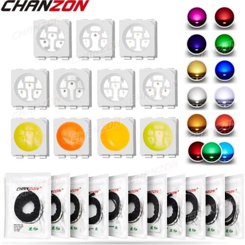 100pcs SMD 5050 (2020) LED Emitting Diode Lamp Chip Warm Cool White Red Green Blue Yellow Orange UV Pink RGB 3V SMT Light Beads