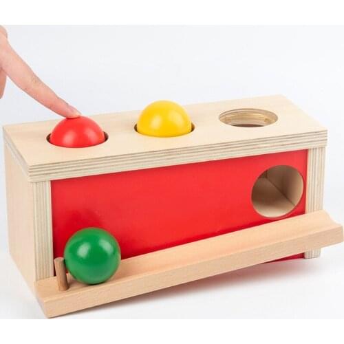 Wooden Press Ball Table Early Learning Educational Toys Training Hand-eye Coordination Preschool Toys For Boys Girls