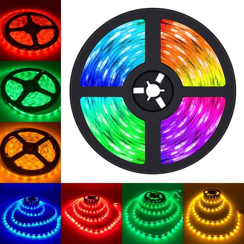 5m 300Led 5050 SMD DC 12V Waterproof IP65 Flexible LED Strip Light White RGB Party Light Holiday Led Night Light Book Desk Lamp