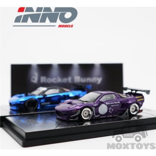 INNO 1:64 Honda NSX (NA) ROCKET BUNNY V2 AERO Metallic Purple/Chrome Blue Diecast Model Car