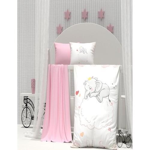 Organic %100 Cotton Baby Bedding Set, Quilt Cover Duvet Cover Bed Linen Bed Sheet Pillowcase Crib Newborns Soft Boy Girl Cartoon