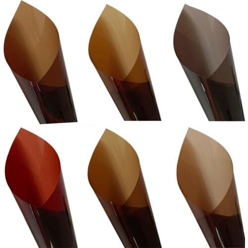 Brown Glass Film Light Dark Tea Interior Window Decoration Double Transparent Balcony Sticker Vinilo Adhesivo Para Muebles