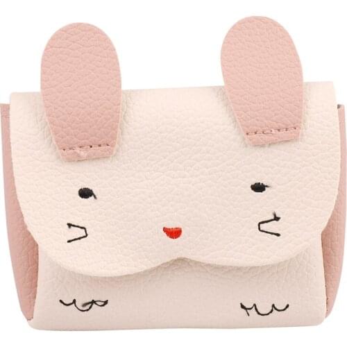 Little Girl Purse Cute Rabbit Shoulder Bag Mini Crossbody Satchel(white)