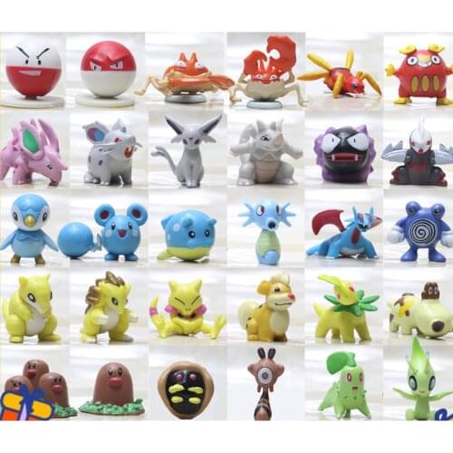 Pokemon Model Electrode Manectric Krabby Kingler Gastly Nidoran Chikorita Action Figure Collections Children Gifts