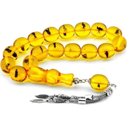 Islamic Tasbih Muslim Rosary Beads 33 Prayer Rosary For Men Bracelet For Men Accessory amber oltu amber stone Handmade Turkey
